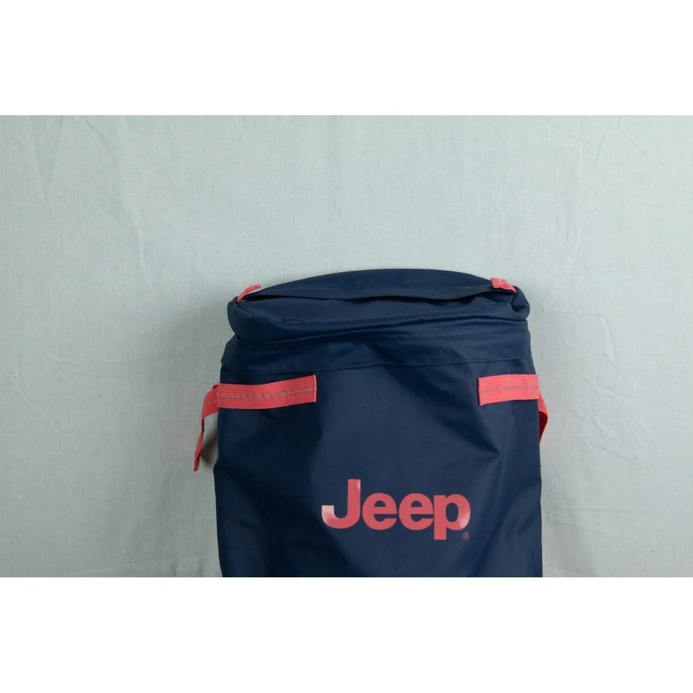 Jeep Adventure Backpack Navy Blue Coral Pink Rucksack Hiking Travel Bag NEW